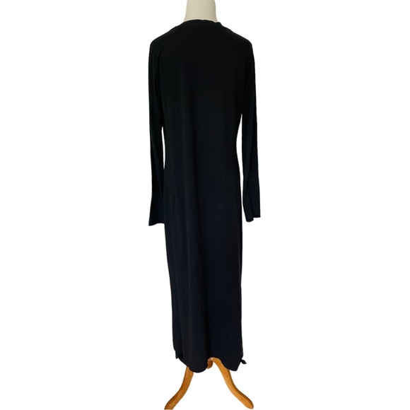 The Furies by Rilke Korff Black Maxi Dress Deep V-Neck Medium - Picture 3 of 10